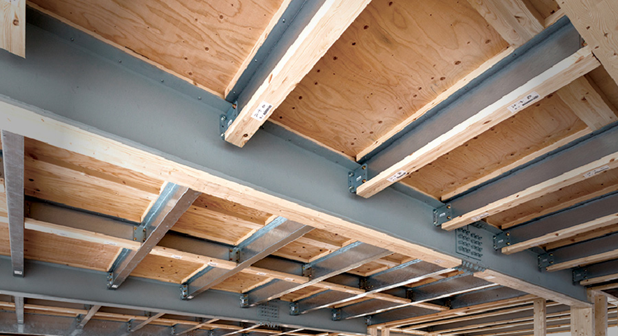 木と鉄の複合梁テクノビーム